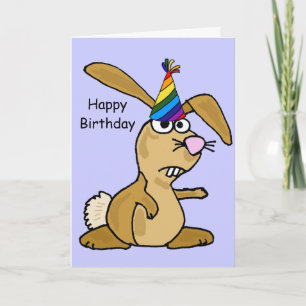 AC-Funny Rabbit Birthday Card