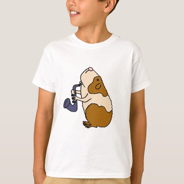 AC- Guinea Pig Playing the Saxophone T-Shirt (Front)
