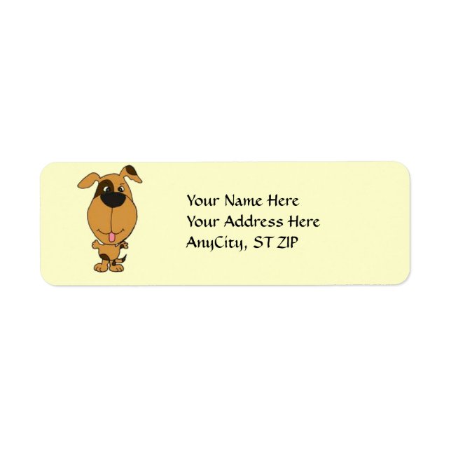 AC- Happy Dog Address Labels. Label (Front)
