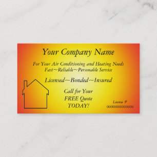 AC/Heating/Solar~Appliance Contractor Bus. Card