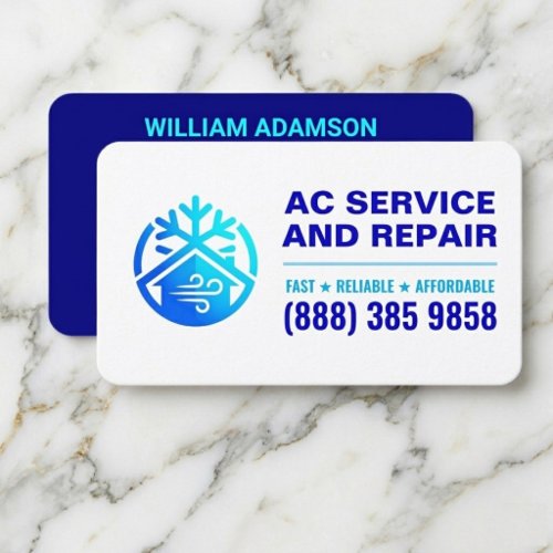 AC Installation Repair Service | Air Conditioning Business Card