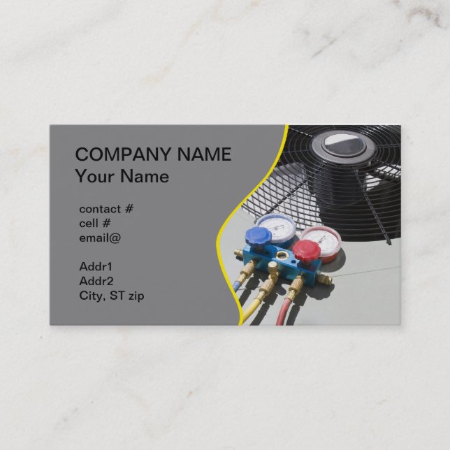 AC maintenance Business Card (Front)