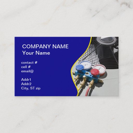 Customizable AC maintenance Business Card Template