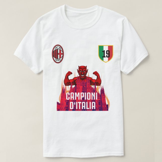 AC Milan Campione d_Italia Scudetto   T-Shirt (Design Front)