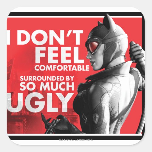 AC Propaganda _ Catwoman Uncomfortable Square Sticker