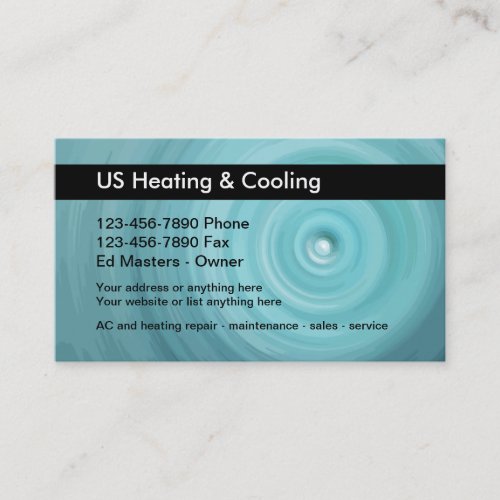 AC Repair Cooling Business Card