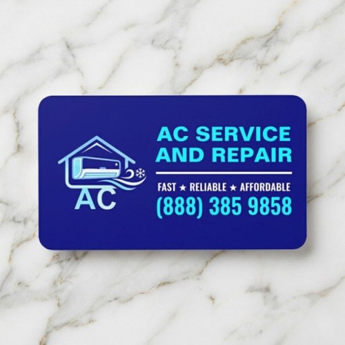 AC Repair Installation Service | Air Conditioning Business Card