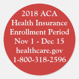 ACA Enrollment Stickers - Red Hot Resistance