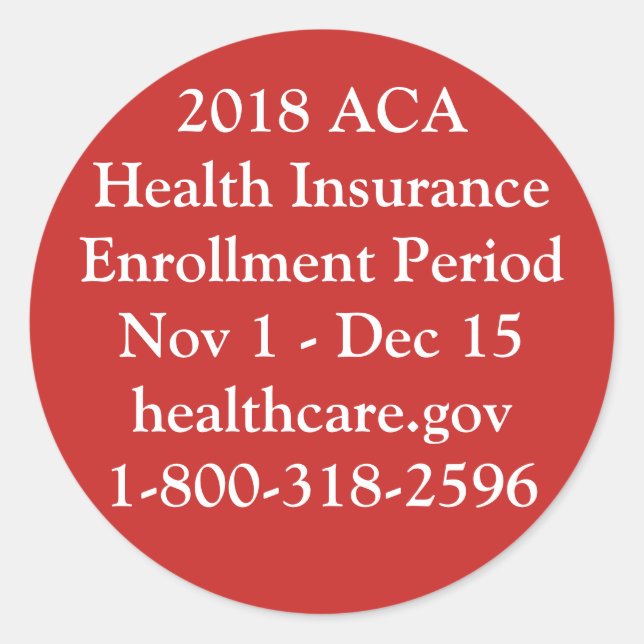 ACA Enrollment Stickers - Red Hot Resistance (Front)
