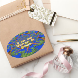 Acacia Alchemy: I Am Not Allergic to People Art Oval Sticker