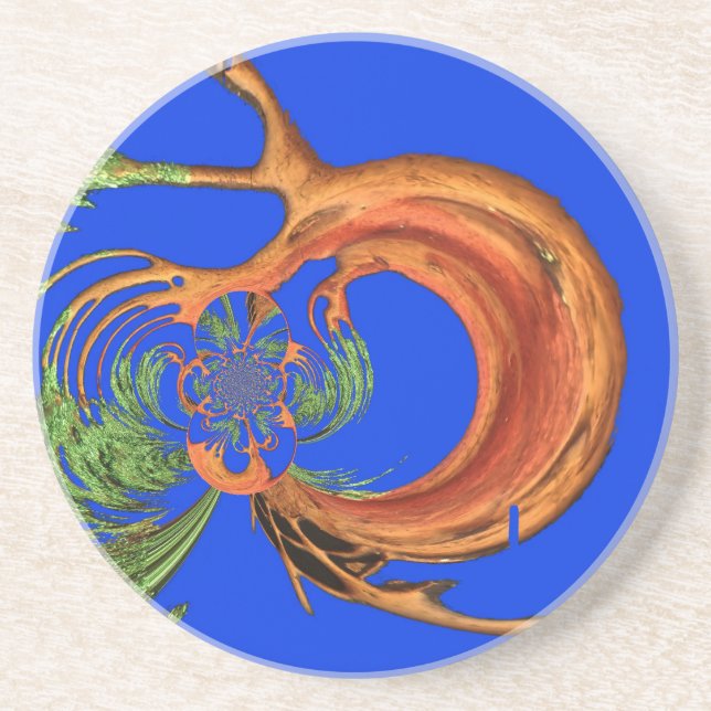Acacia Circle Art Print Drink Coaster (Front)