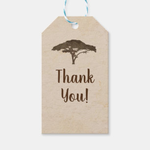 Acacia Tree African Safari Vintage Wedding Favor Gift Tags