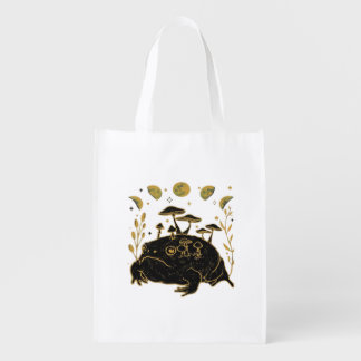 Academia Moon Witchy Goblincore Aesthetic Frog Cla Grocery Bag