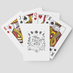 Academia Moon Witchy Goblincore Aesthetic Frog Poker Cards