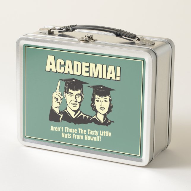 Academia: Tasty Nuts From Hawaii Metal Lunch Box (Front)