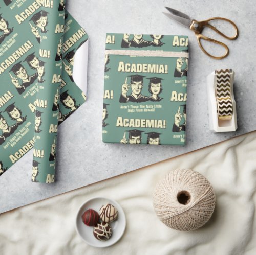 Academia Tasty Nuts From Hawaii Wrapping Paper