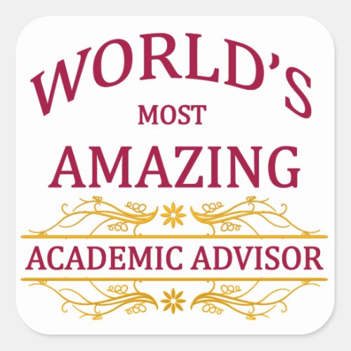 Academic Advisor Square Sticker