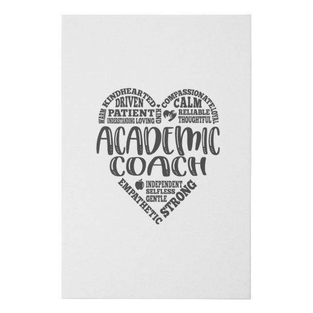 Academic coach, Instructional coach Faux Canvas Print (Front)