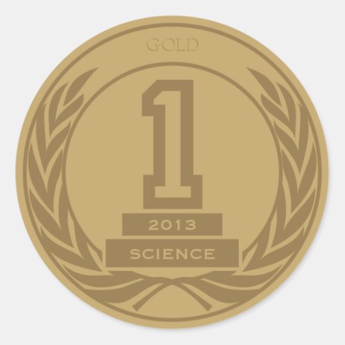 Academic Gold Medal Classic Round Sticker