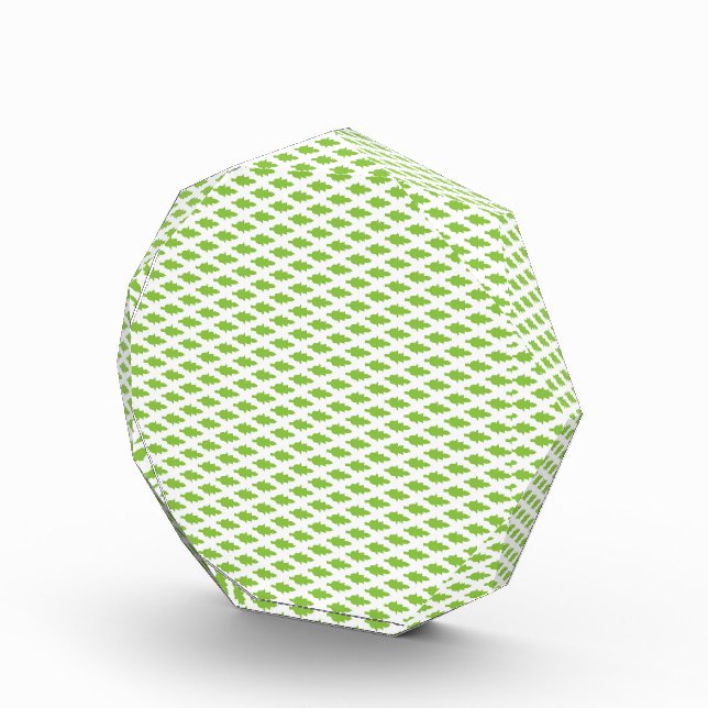 Academic Green Pattern for Success Acrylic Award (Right)