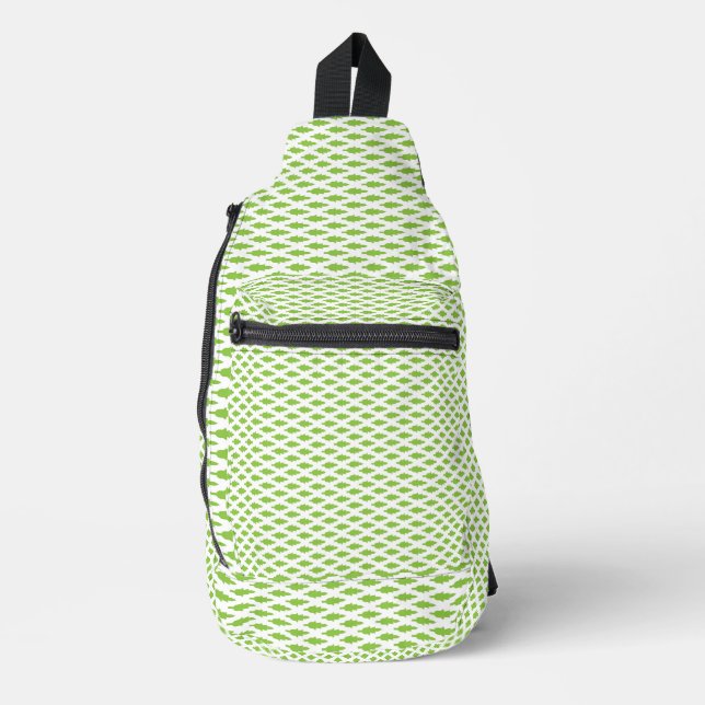 Academic Green Pattern for Success Sling Bag (Front)
