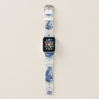 Academic Owl & Books Blue Aesthetic Apple Watch St Band