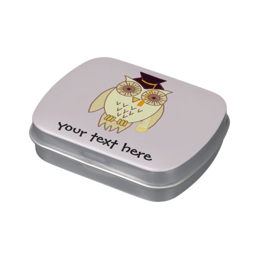 Academic Owl Jelly Belly Candy Tin (Side)