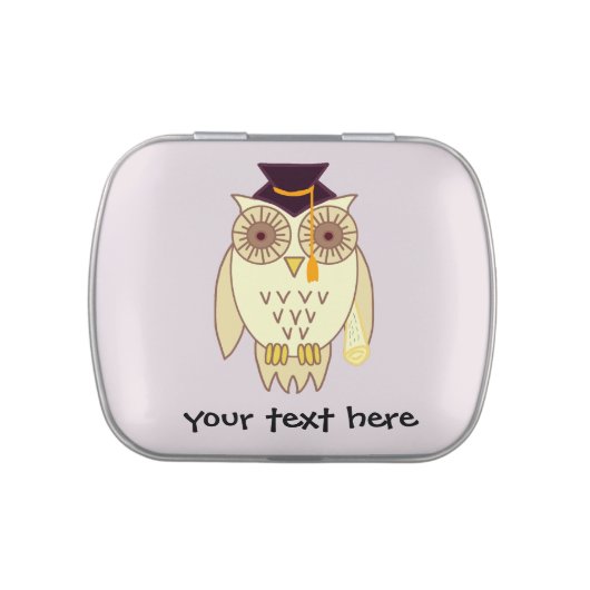 Academic Owl Jelly Belly Candy Tin (Top)