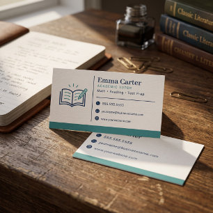 Academic Private Tutor Template Business Card