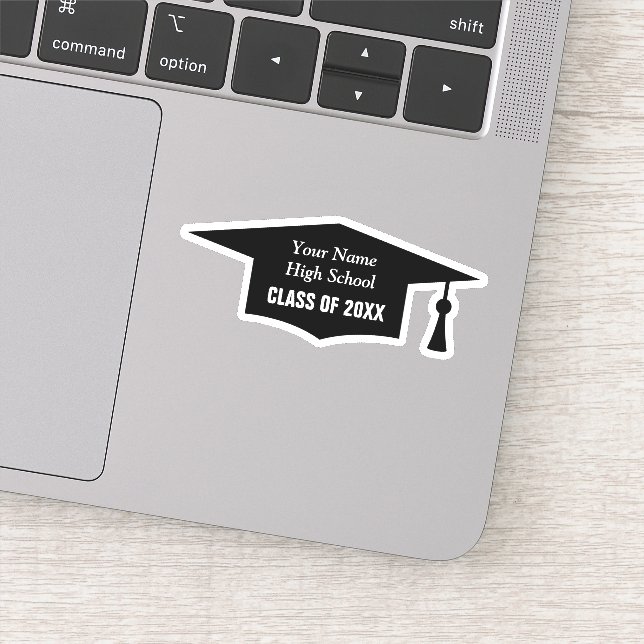 Academic tassel cap logo graduation class vinyl sticker (Detail)