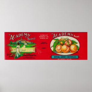 Academy Cherry Label Poster