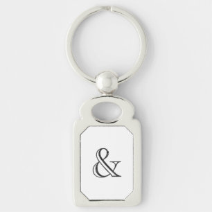 Academy Engraved Ampersand Black Keychain