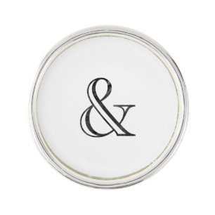 Academy Engraved Ampersand Black Pin