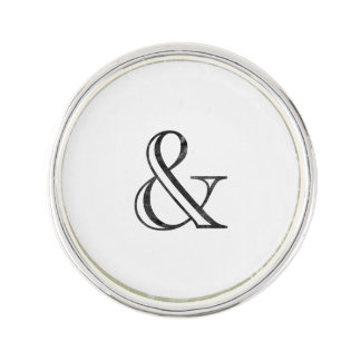 Academy Engraved Ampersand Black Pin