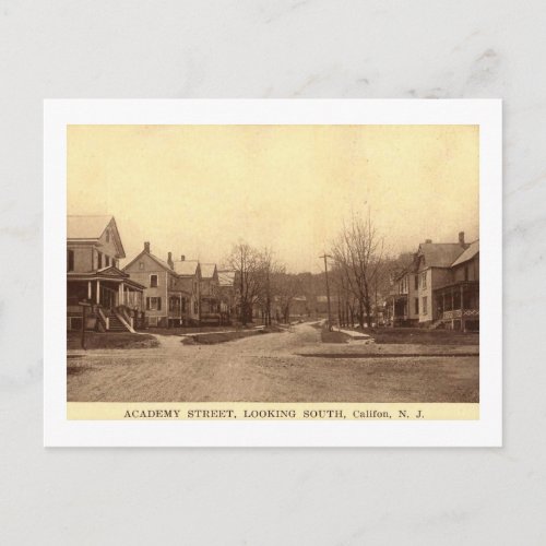 Academy Street Califon New Jersey Vintage Postcard