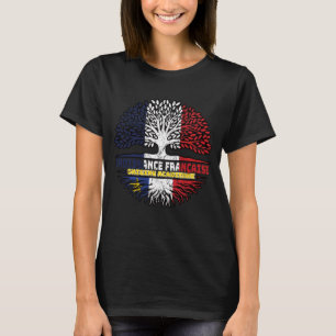 Acadia Acadian French France Tree Roots Flag T-Shirt