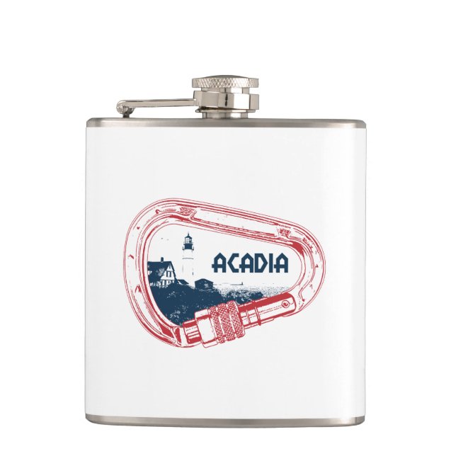 Acadia Climbing Carabiner Flask (Front)