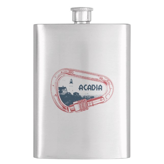 Acadia Climbing Carabiner Flask (Front)