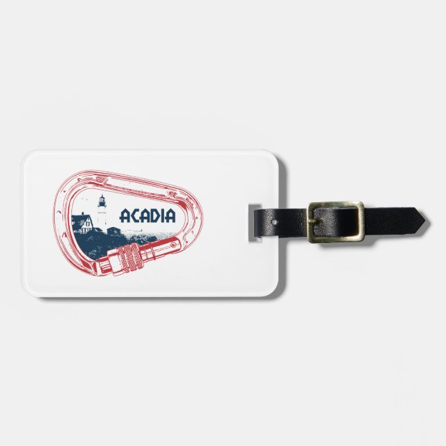 Acadia Climbing Carabiner Luggage Tag (Front Horizontal)