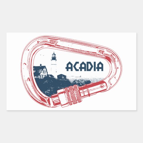 Acadia Climbing Carabiner Rectangular Sticker