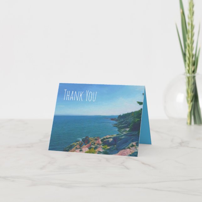 Acadia Coast Letterpress Thank You Card (Front)
