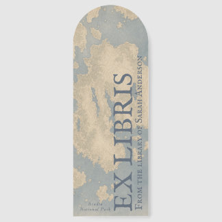Acadia Ex Libris Map Bookmark