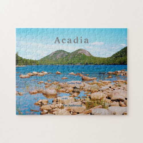 Acadia Grey Jordan Pond National Park Maine Jigsaw Puzzle