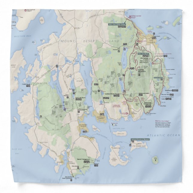 Acadia map bandana (Front)