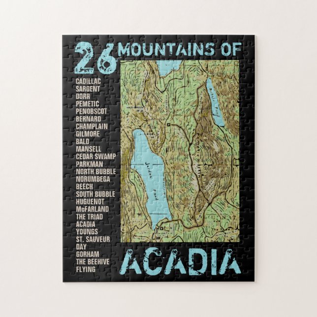 ACADIA MAP JIGSAW PUZZLE (Vertical)