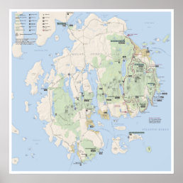 Acadia map poster