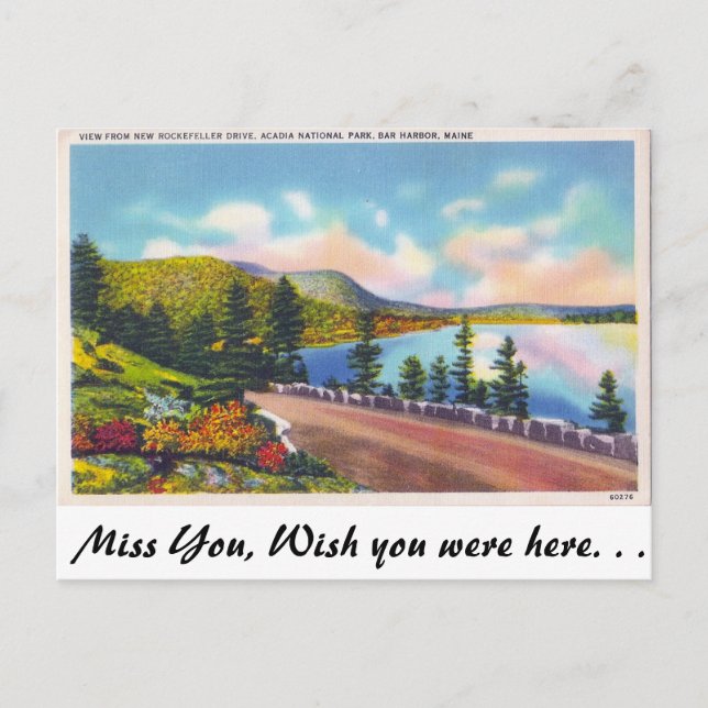 Acadia Nat. Park, Bar Harbor, Maine Postcard (Front)