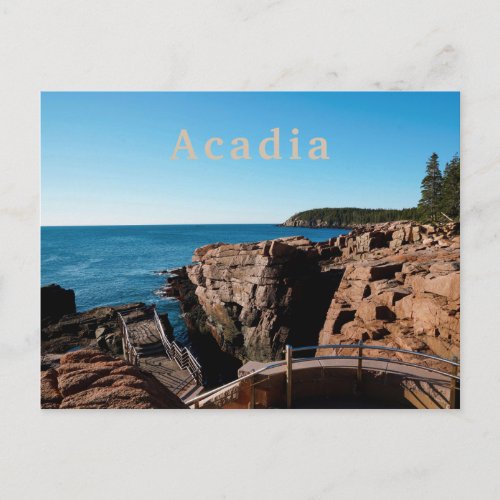 Acadia National MDI Thunder Hole Maine Postcard