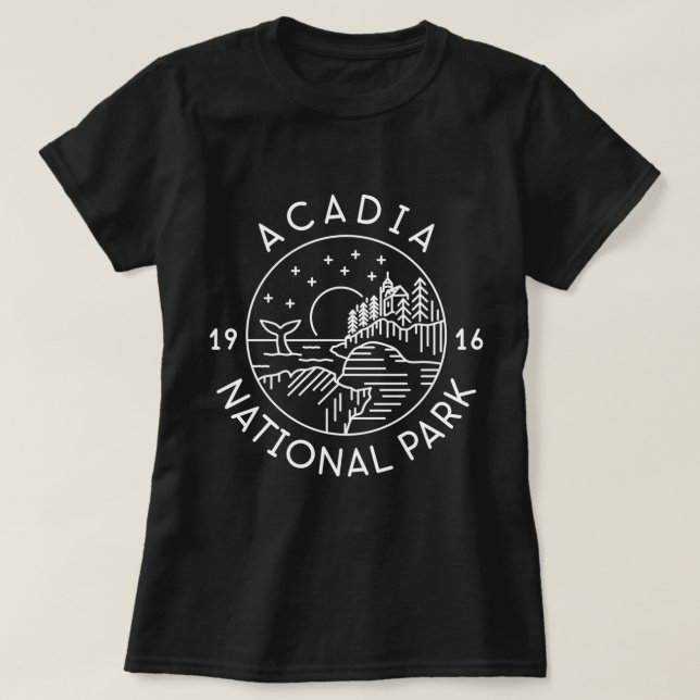 Acadia National Park 1916 Maine Bar Harbor  T-Shirt (Design Front)