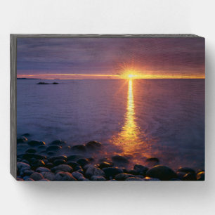 Acadia National Park Atlantic Ocean Maine Wooden Box Sign